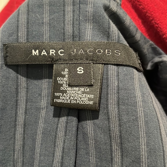 Marc Jacobs red wool military pea coat double breasted - size S - Picture 6 of 8